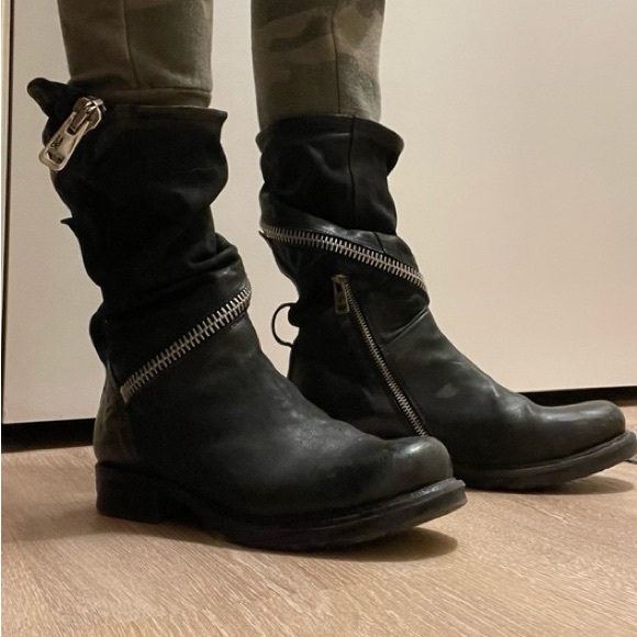 A.S.98 Siggs Mid Size Leather Boot Zipper Black Size 8 Women NWOT - Picture 13 of 13